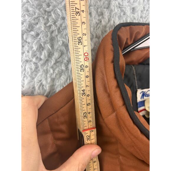Weather Tamer Vintage Insulated Coat Men’s 38 Brown Quilted Zip Front USA Made - Picture 12 of 13